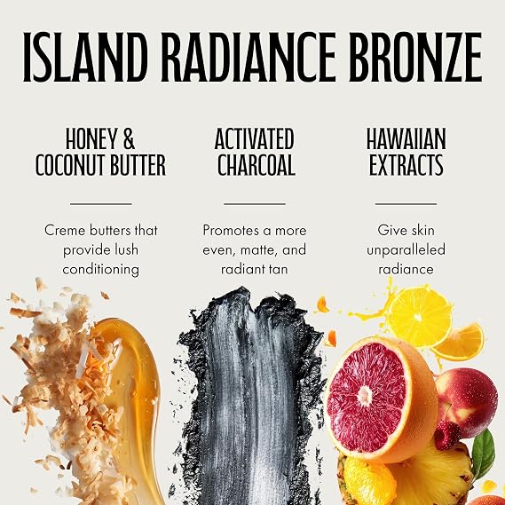 Brown Sugar Double Dark Black Hawaiian Honey Tanning Lotion, Ultra Advanced 500X Black Bronzer with Queen Honeybee Complex & Hawaiian Extracts, 13.5 Fl Oz