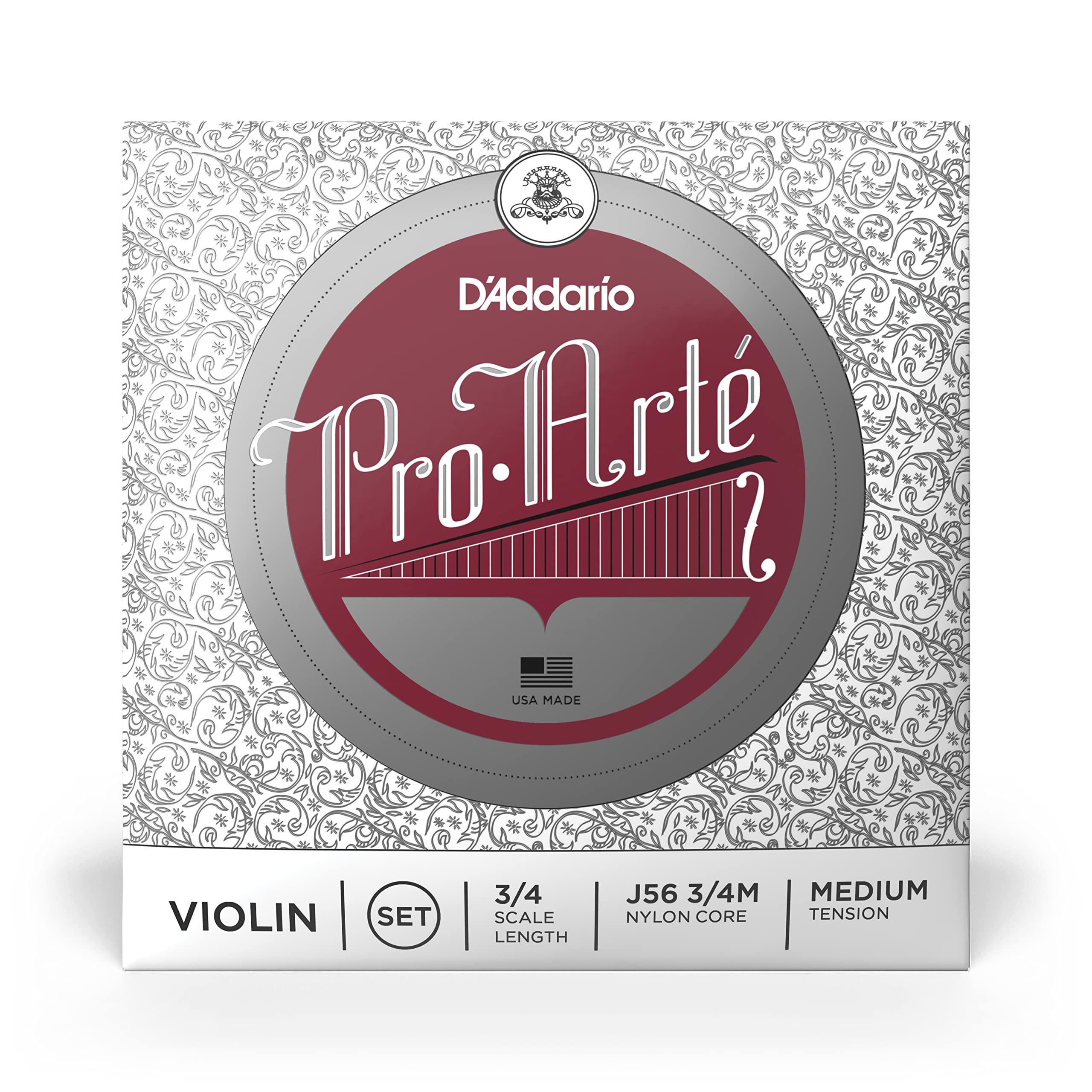 Set di Corde d'Addario Pro-Arte per Violino, Scala 3/4, Tensione Media