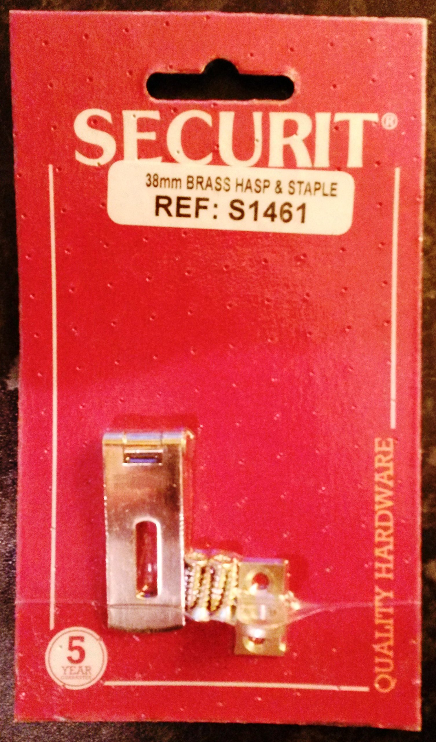 Securit Brass Hasp & Staple 38mm - S1461