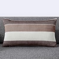 Vista 94 de AmHoo - Juego de 2 fundas de almohada decorativas para casa de campo, a rayas y a cuadros, juego de fundas de almohada de algodón y lino para sofá