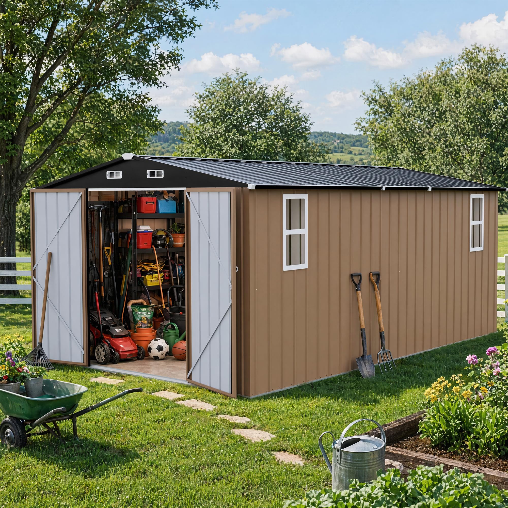 LAUSAINT HOME 10 x 14 FT Outdoor Storage Shed