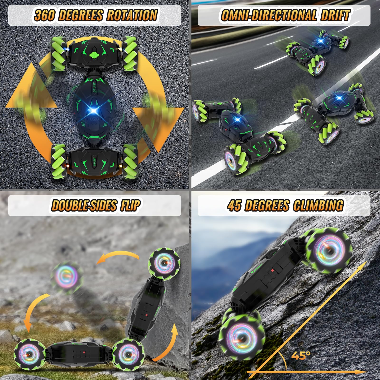 Spider Afstandsbediening Auto's - 2,4 Ghz 360 ° Flips Dubbelzijdige