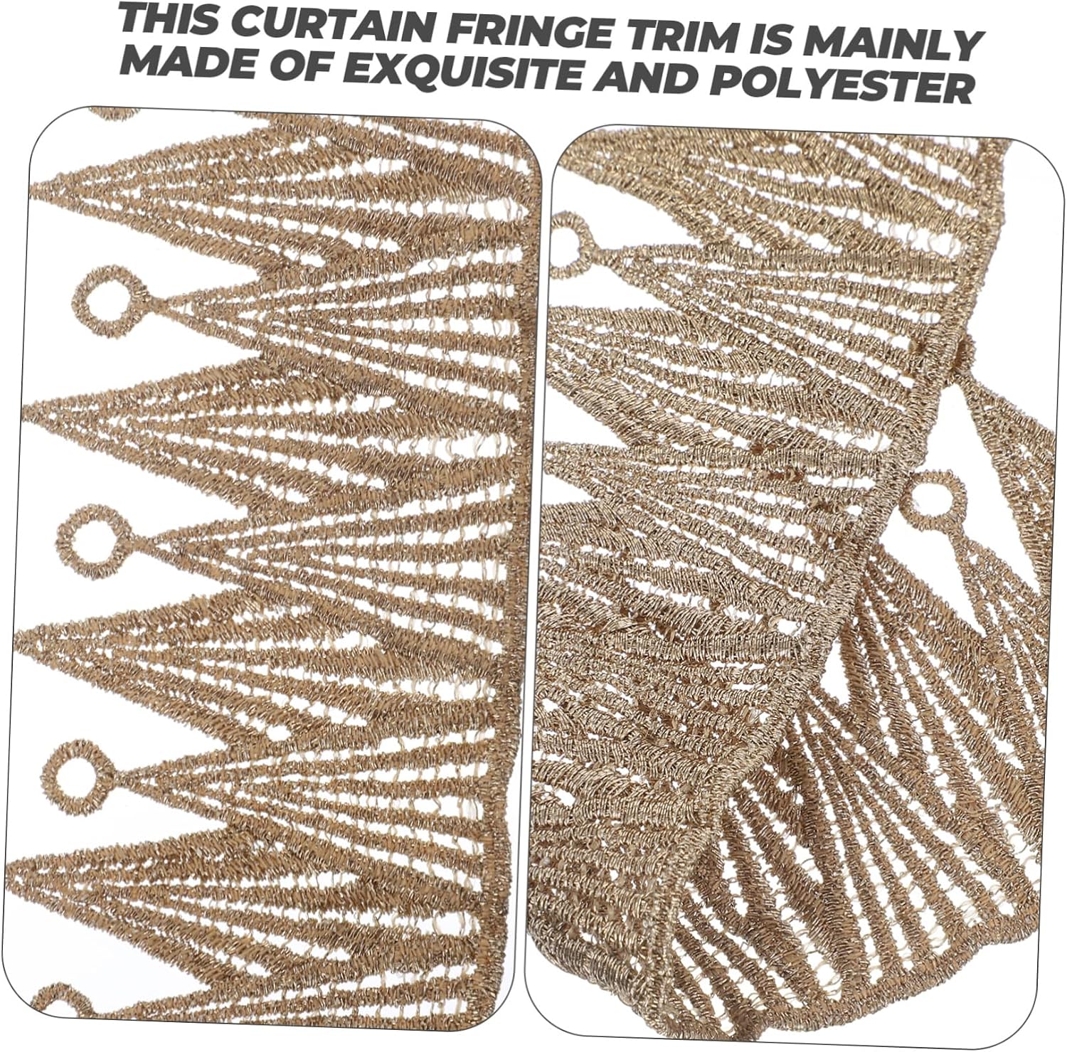 Gold Crown Lace Trim for Sewing Crafts and Home Decor
