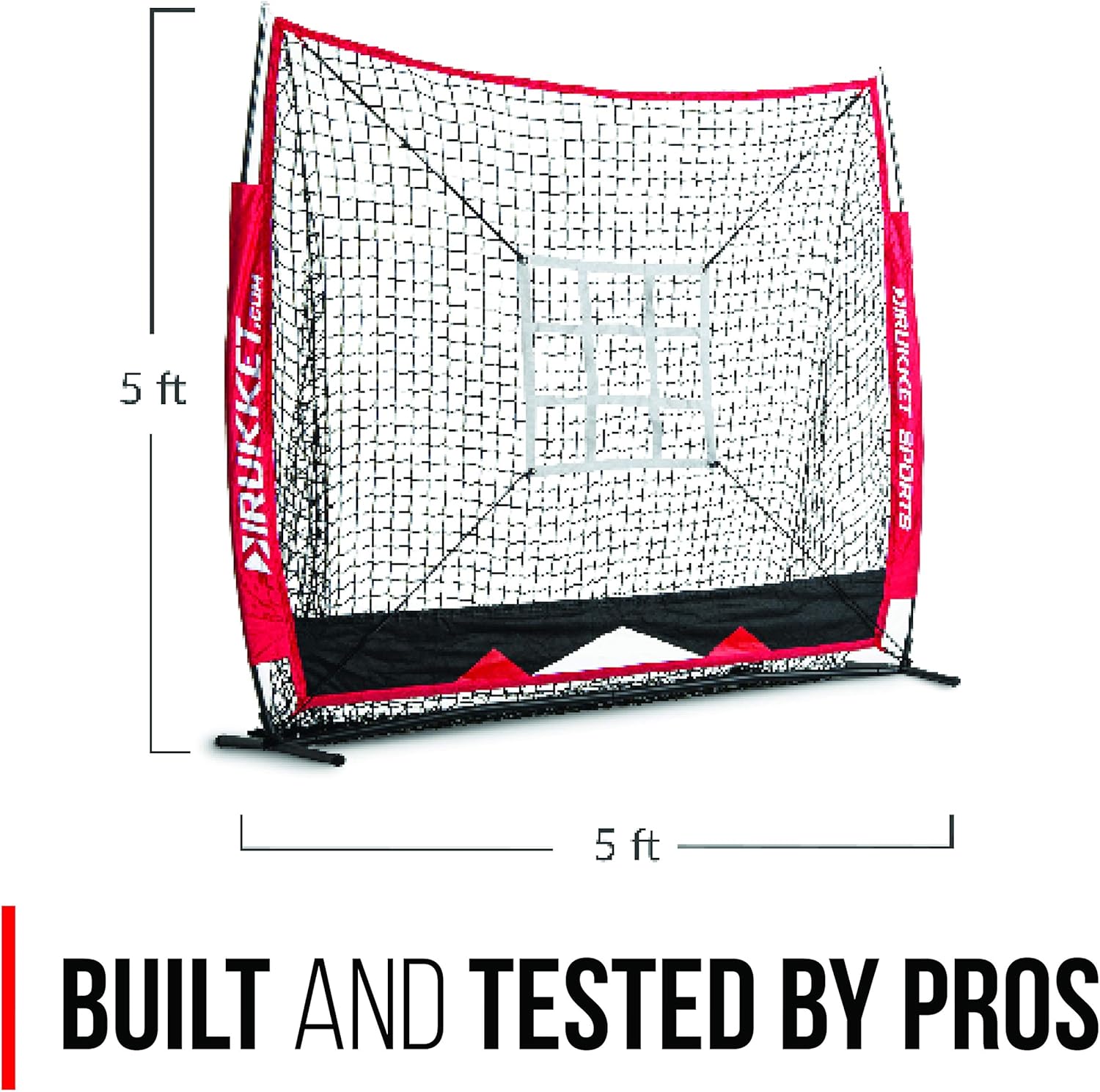 Rukket 6pc Baseball & Softball Bundle | 5x5 Hitting Net | 3 Weighted Balls | Batting, Pitching, Catching Screen with Strike Zone Target : Sports & Outdoors