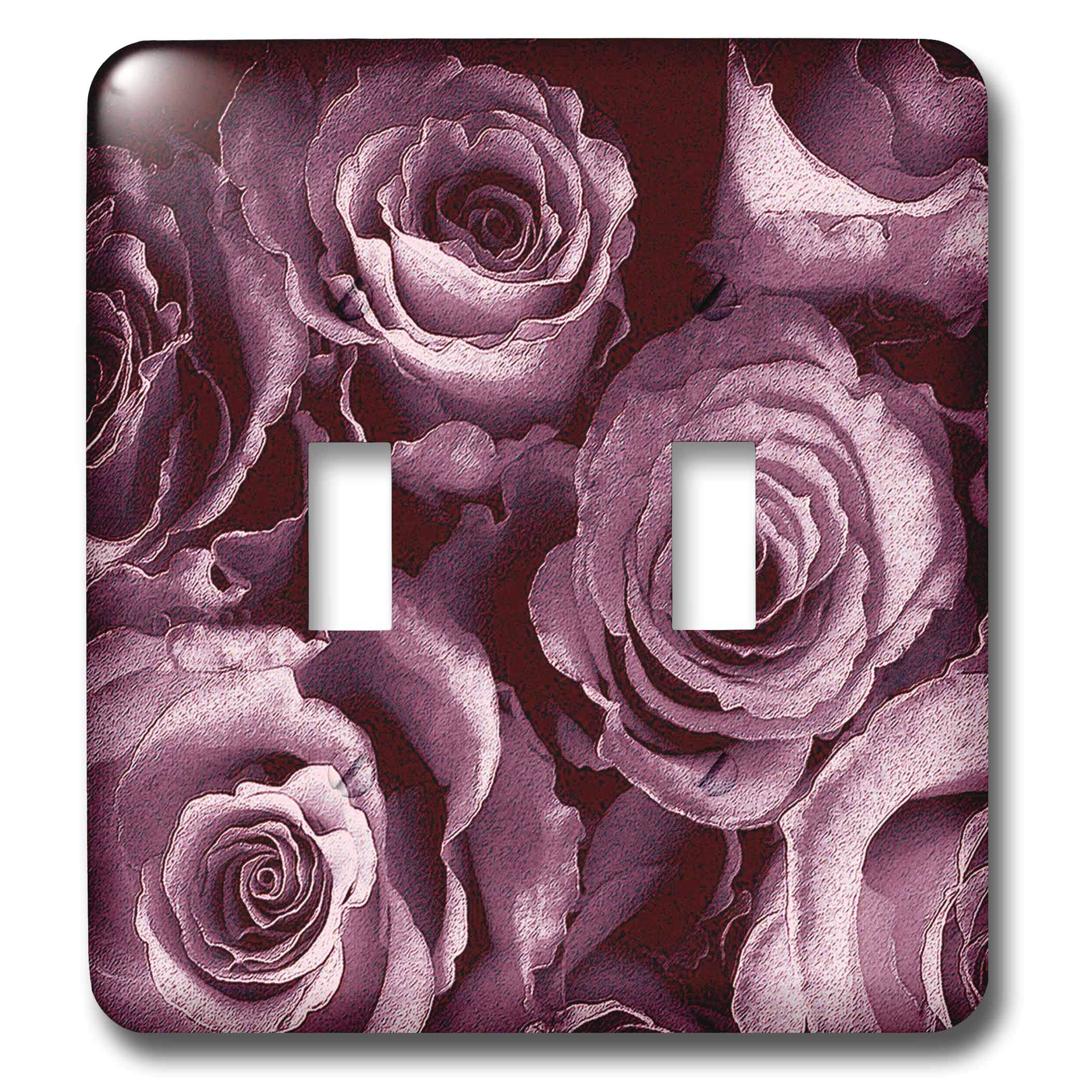 Bouquet de roses violettes en impression 3dRose lsp_29875_2 pour interrupteur mural
