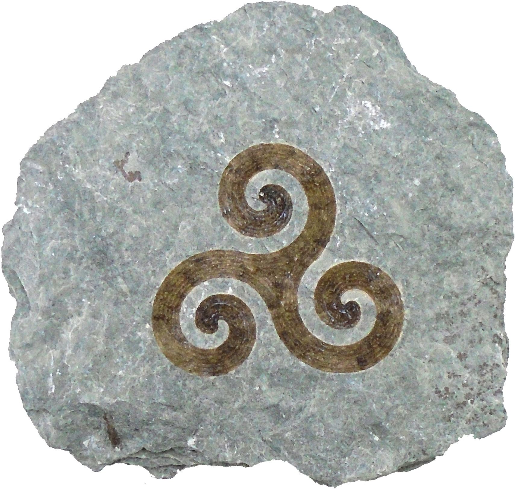 Engraved Irish Stone Triple Swirl or Triskele