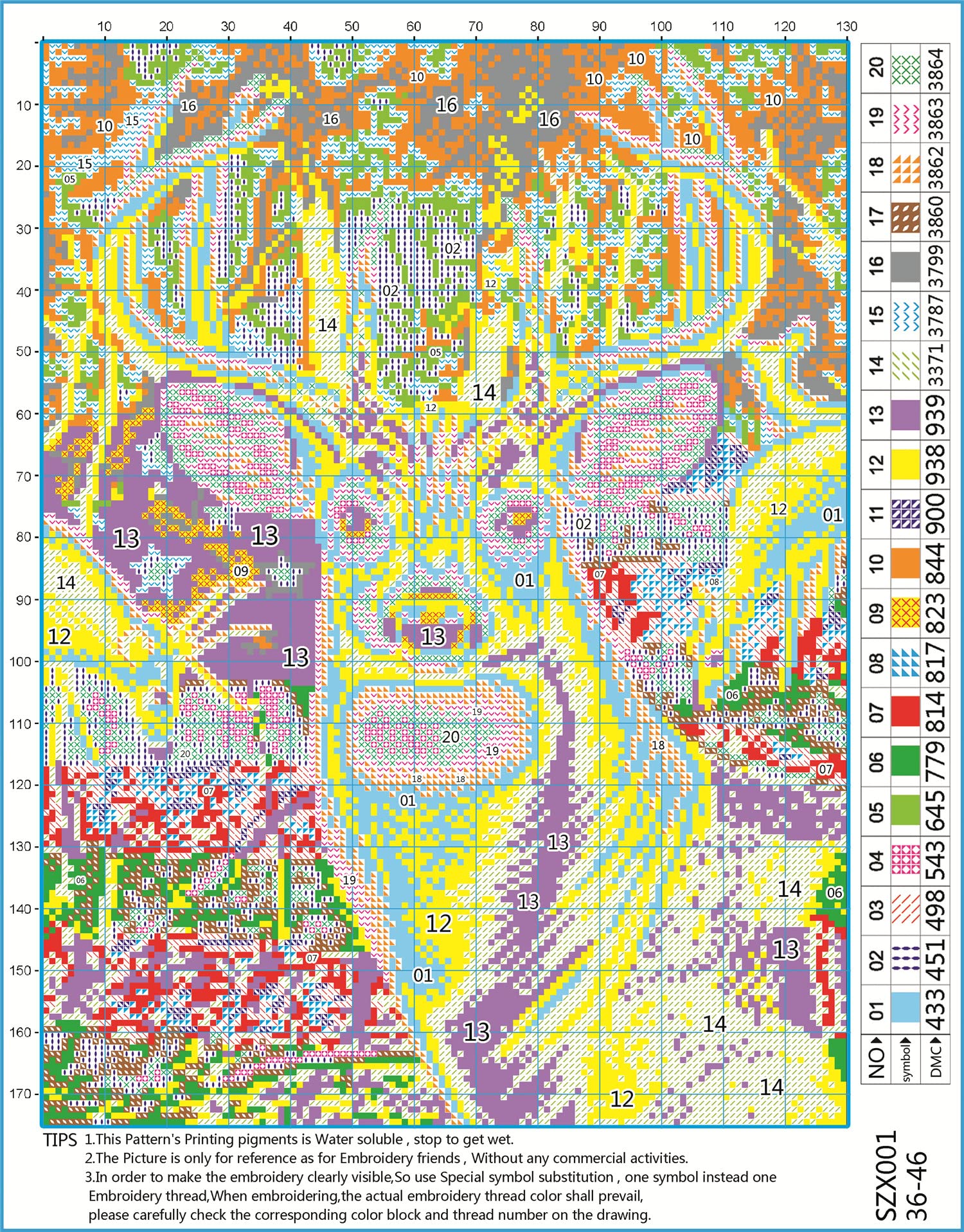 Cross Stitch Kits Stamped, OWN4B Deer and Flag Printed Pattern 11CT 14.2x18.1 inch DIY Embroidery Kit (Deer) - Image 2