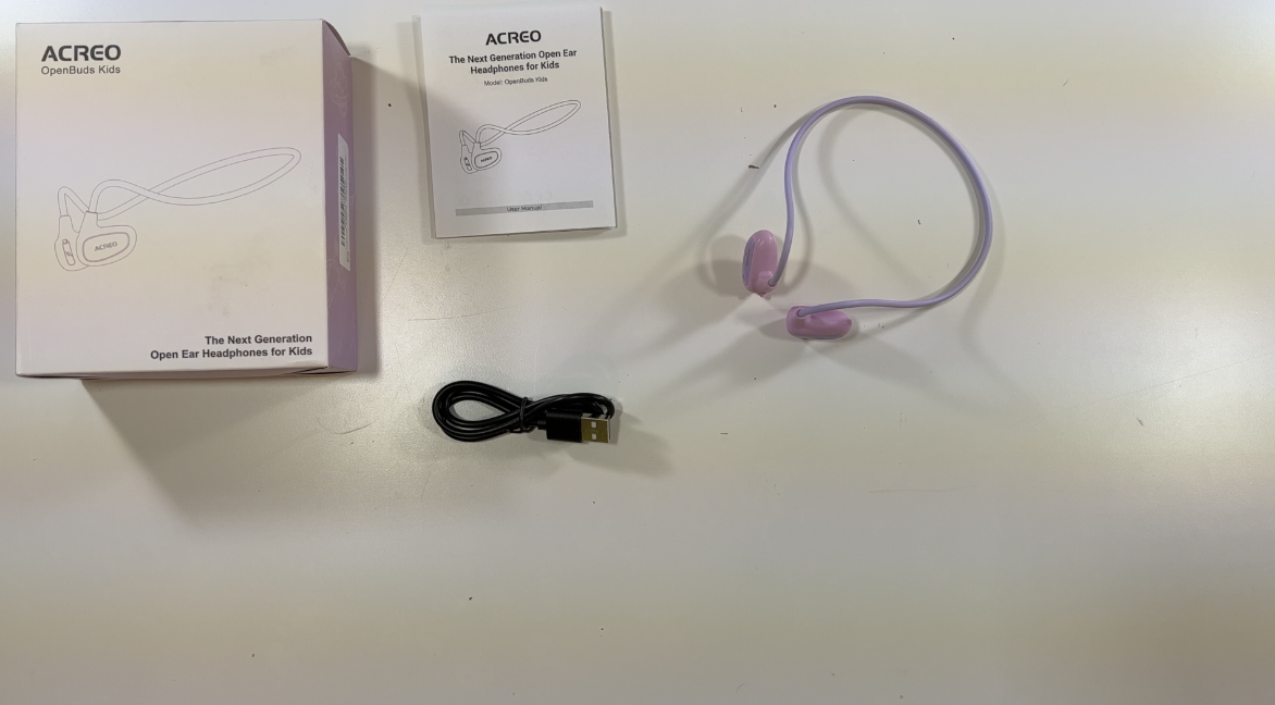Watch ACREO Open Ear Pink Bluetooth Headphones for Kids Unboxing
