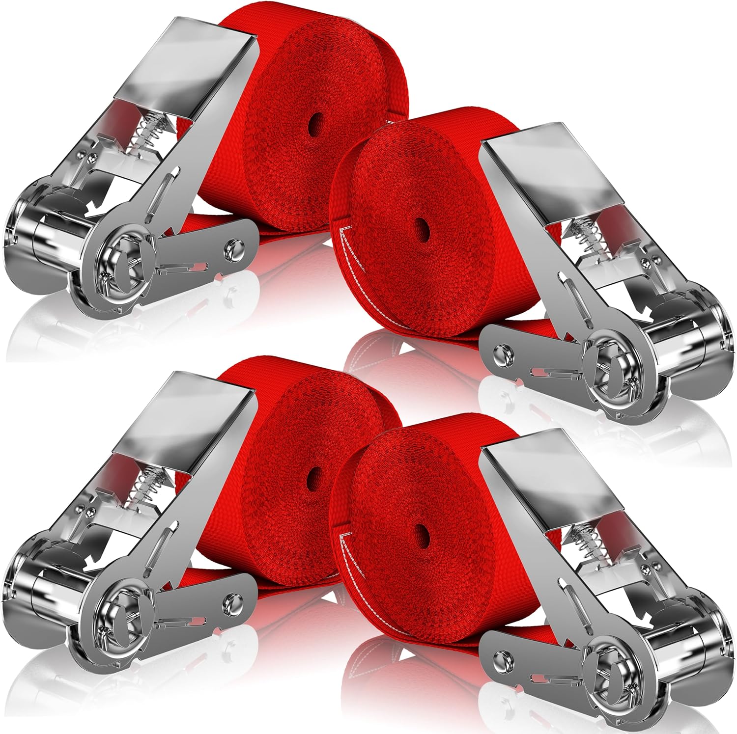 Cinghie Di Ancoraggio Da 50 Cm, 12 Cinghie A Cricchetto Per Il Fissaggio Di Portabici, Portapacchi, Moto, Auto, Trazione Mobile | Leroy Merlin - Foto 2