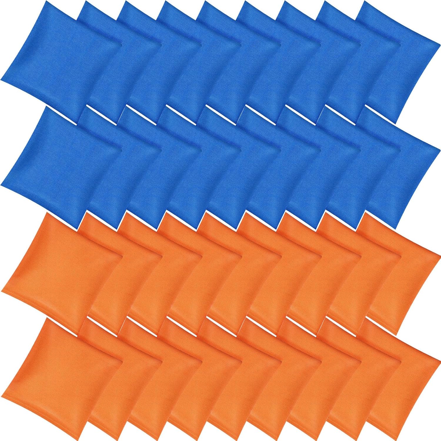 36 Pieces 5" x 5" Nylon Bean Bags for Tossing Colorful Cornhole Bean Bags Set for Kids Hand Tossing Family Game for Cornhole Party Supplies(Blue,Orange,Classic) Blue,orange Classic