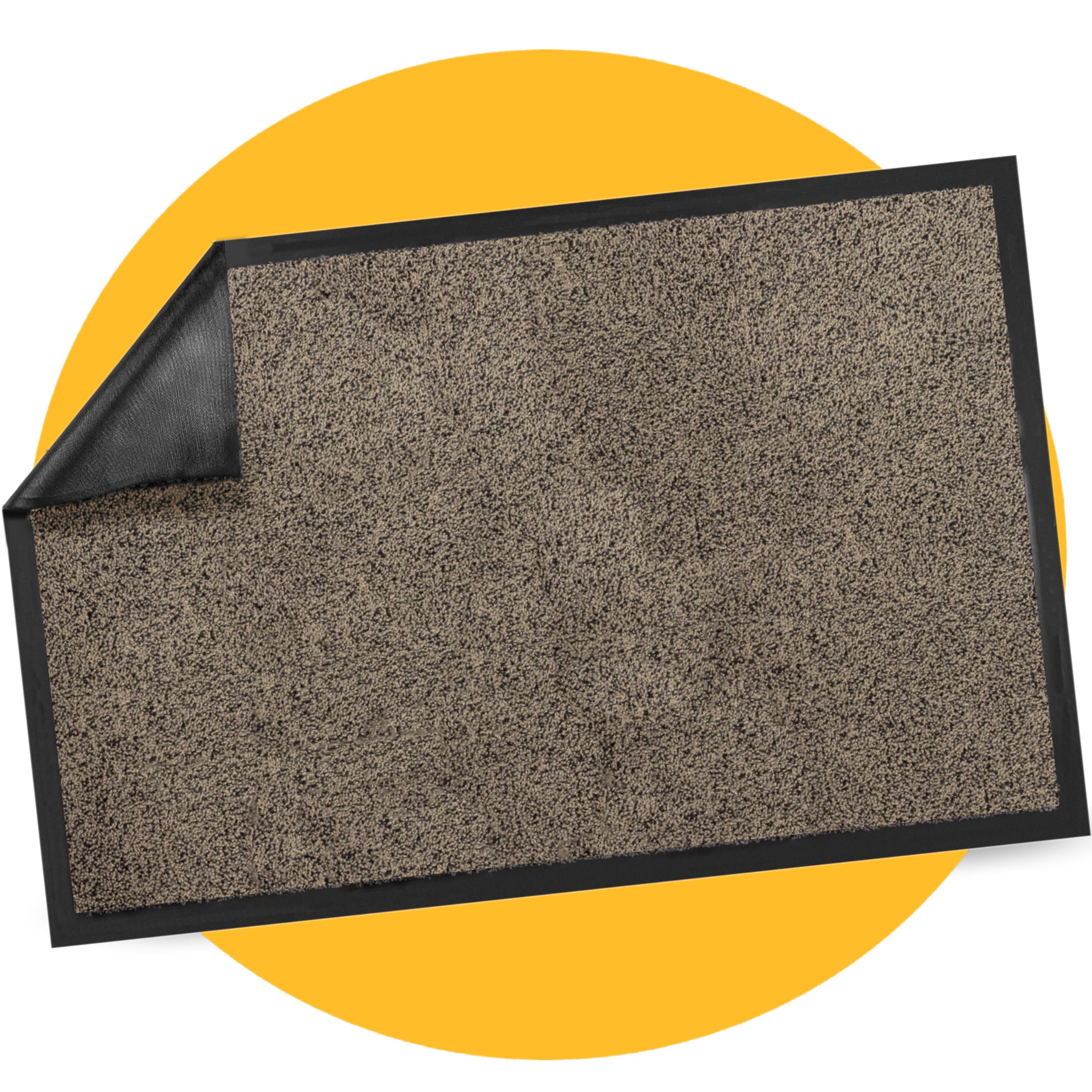 Pasper Schmutzfangmatte Fußmatte innen – 90×150 cm Beige – waschbar, rutschfest, saugfähig – aus recycelten Materialien – hergestellt in Belgien