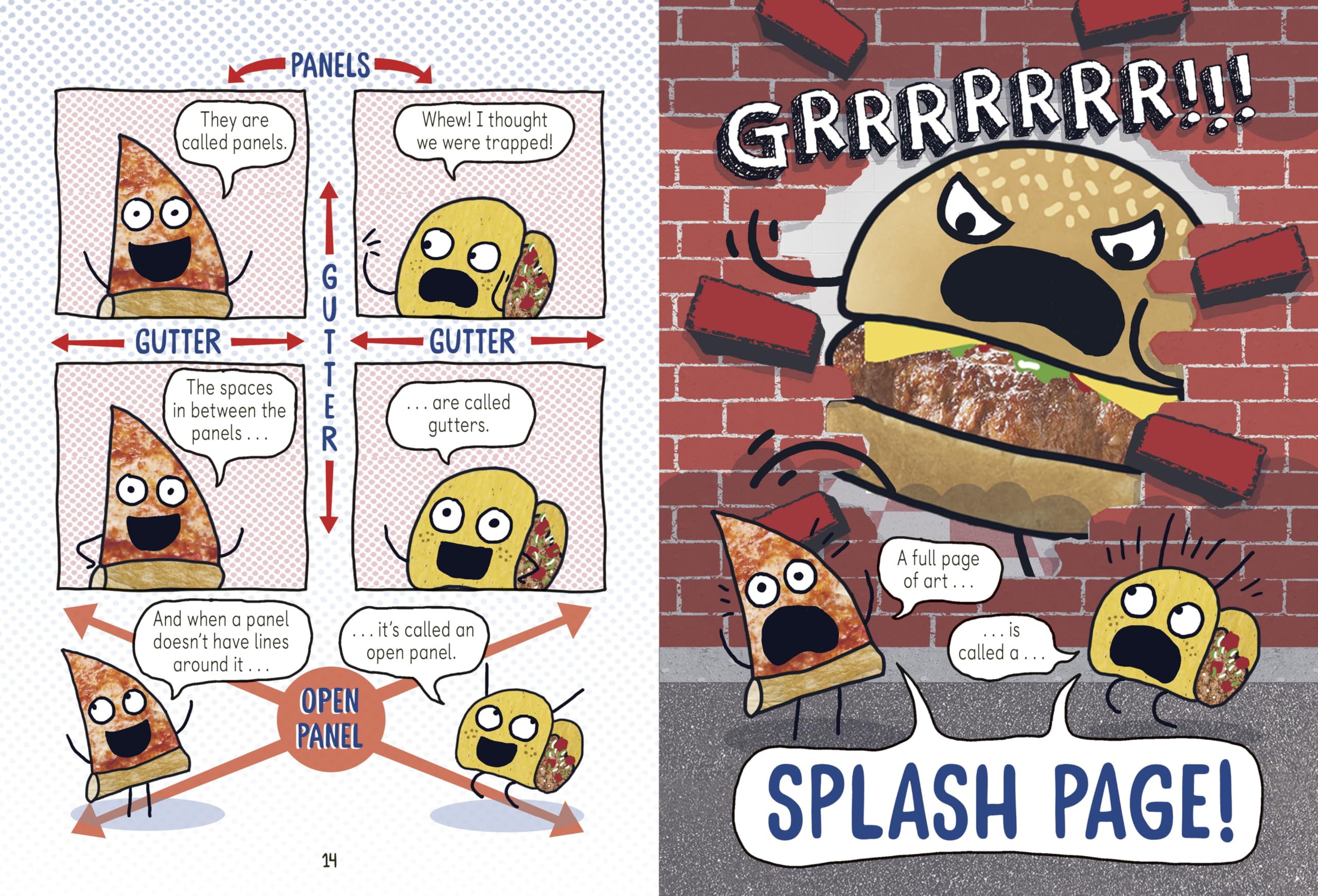Draw Your Own Comic: Stickers Inside! [An Activity Book] (Pizza and Taco)
