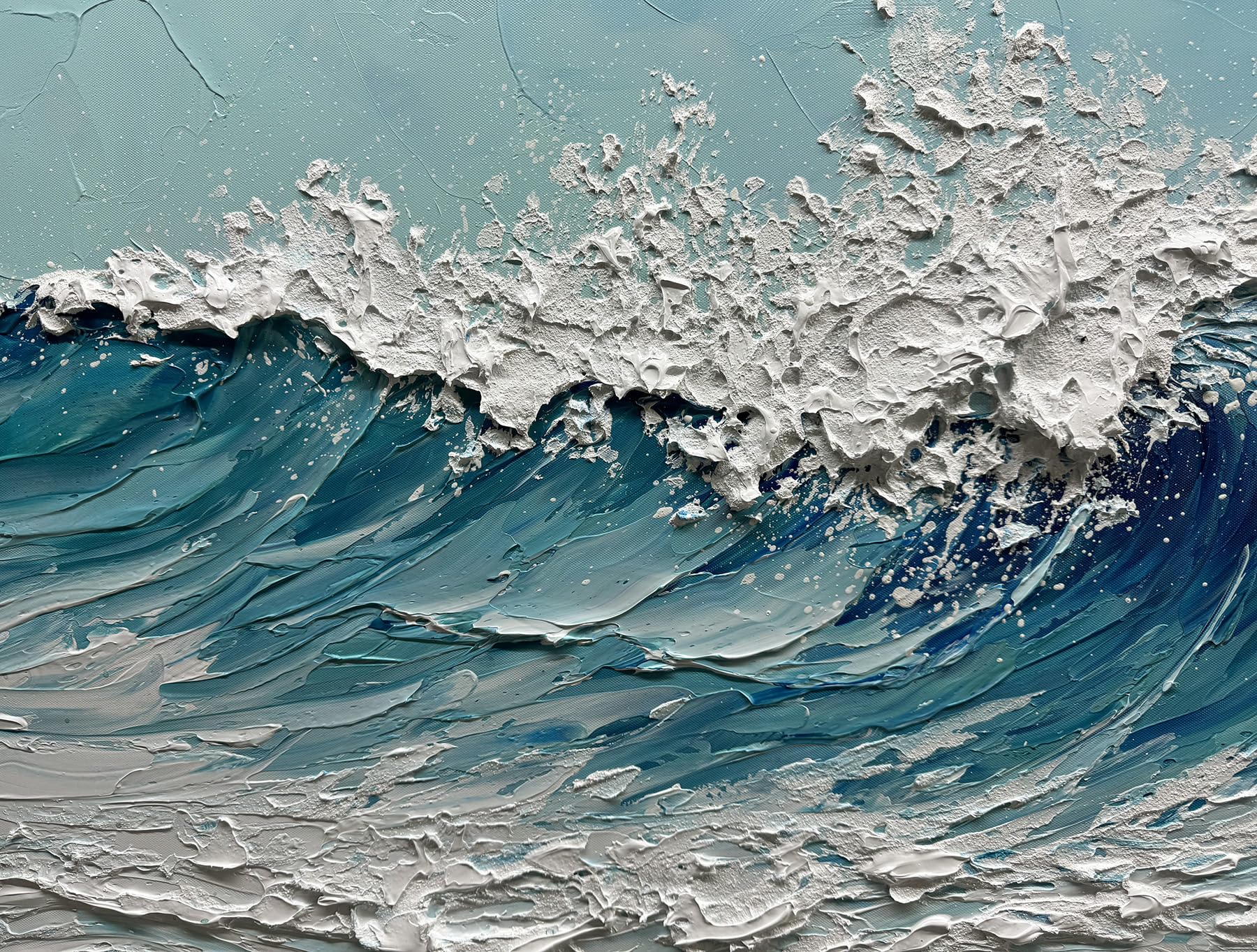 Amazon.com: V-inspire Modern Ocean Wave Canvas Wall Art, 24 x 48