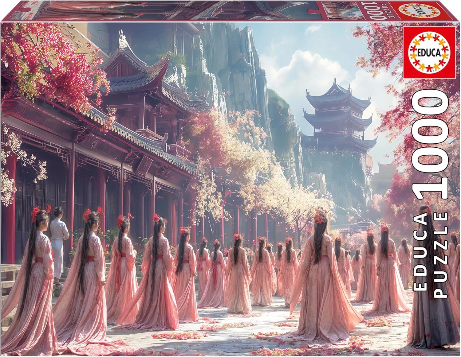 Educa - 1000 Piece Puzzle for Adults | 1000 The Geishas - Includes Glue Fix Puzzle. Measures: 68 x 48 cm. from 14 Years Old (20244)
