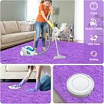 4x6 ft Ultra Soft Thick Rug, Fluffy Shag Area Rug, Purple | Big Shaggy Carpets Fuzzy Rug Plush for Home Decor Aesthetic, Upgrade Non Slip Durable for Bedroom, Living Room