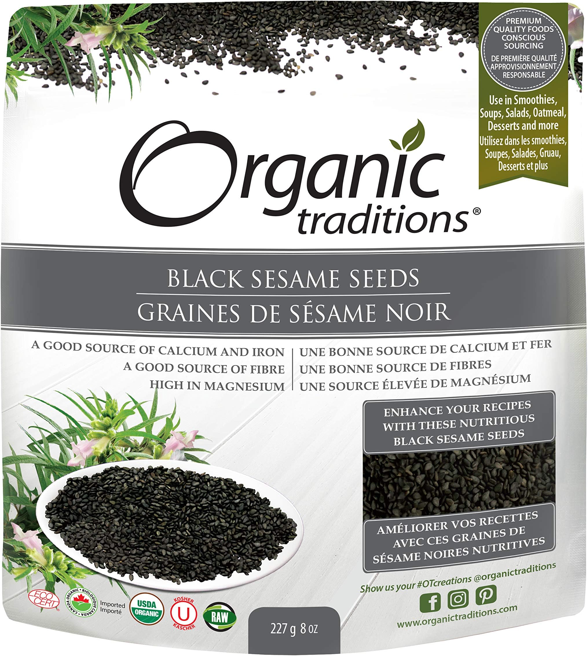 Black Sesame Seeds | 227 g | Quality Superfood | Rich in Calcium, Iron, and Magnesium