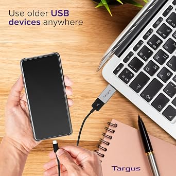 Targus USB-C to USB-A Adapter 2-Pack - Fast Data Transfer, Compact Design - USB C to USB Adapter & USB to USB C Adapter - USB C Adapter Duo Supports USB 2.0 and USB 3.2 Gen 1 Devices (ACA979GL)