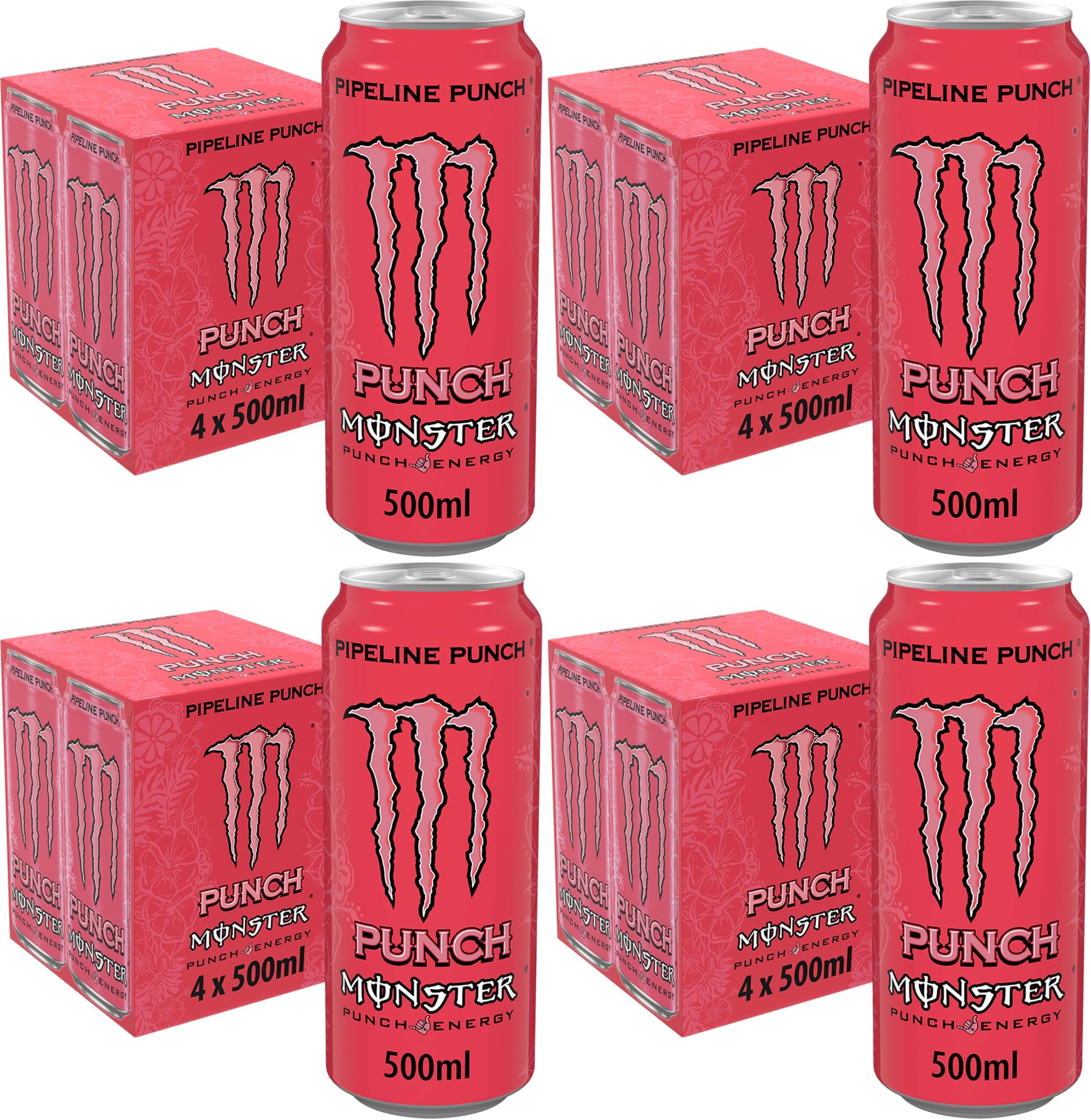 Monster Pipeline Punch Energy Drink 4 x 500 ml (Pack of 4)