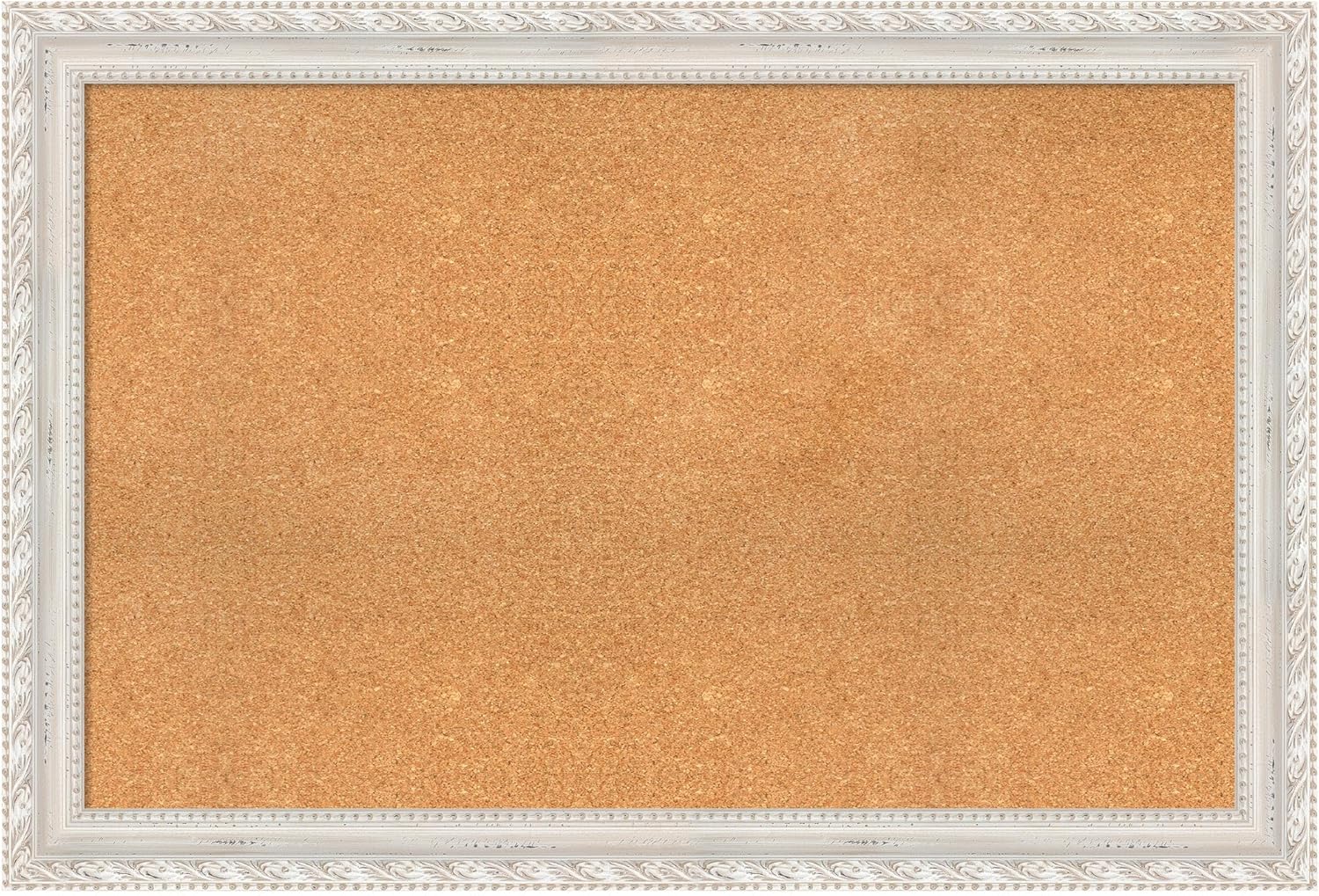Amanti Art Natural Cork Board for Wall, 34x50 Vision Board with White Frame, Oversize Corkboard Office Decor for Home Organization, Traditional Corkboard Pinboard to Display Items for Home