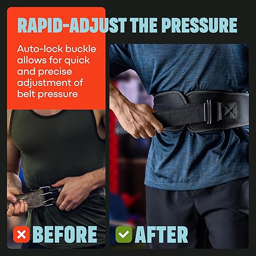 Miniatura 4 de Mava Sports Cinturón de levantamiento de pesas para hombres y mujeres, cinturón de peso con cadena para dominadas, cinturón de levantamiento de