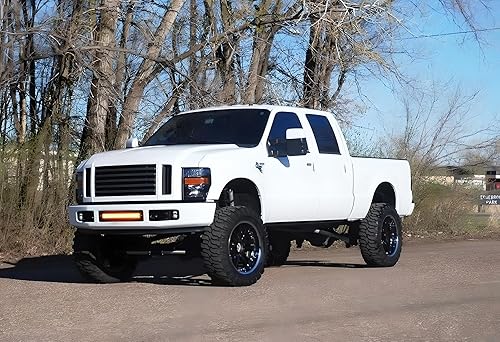 Miniatura 6 de iJDMTOY Barra de luz LED de doble color para montaje en rejilla inferior de 20 pulgadas, compatible con Ford F250 F350 2008-10, incluye barra de luz