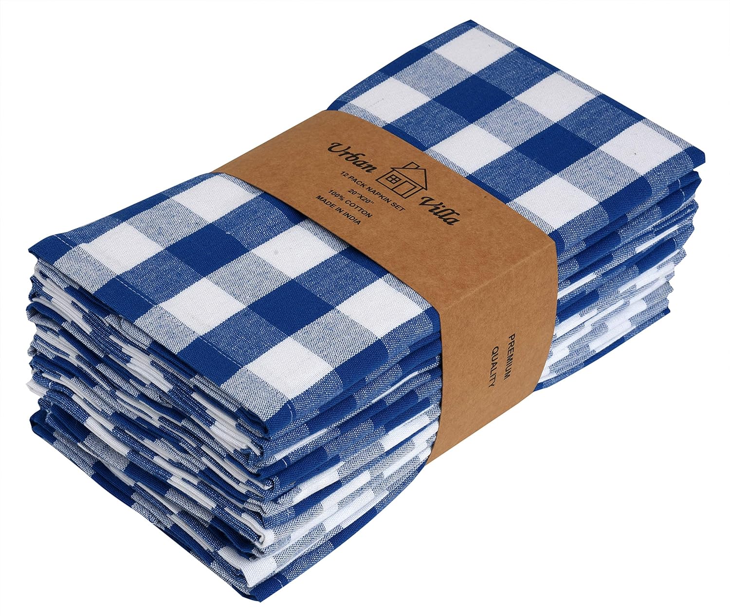 Urban Villa Dinner Napkins Buffalo Checks Plaid Cloth