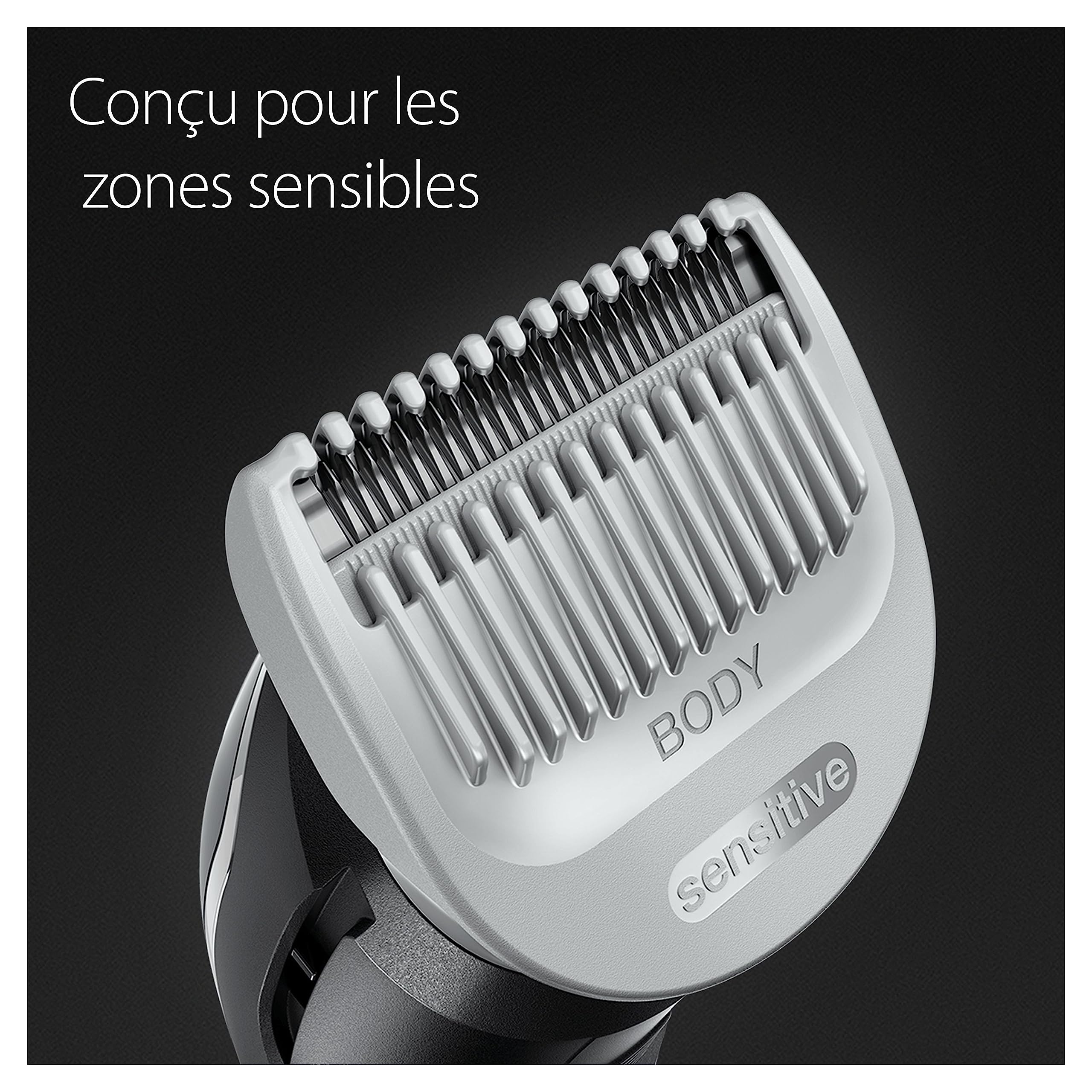 Braun Tondeuse Electrique Pour Le Corps Series 3 Homme, Torse, Aine, Aisselles, Styling Et Plus, Pour Un Rasage Doux, Aux Sabots Clipsables, Lavable, 80 Min D'autonomie, 3340