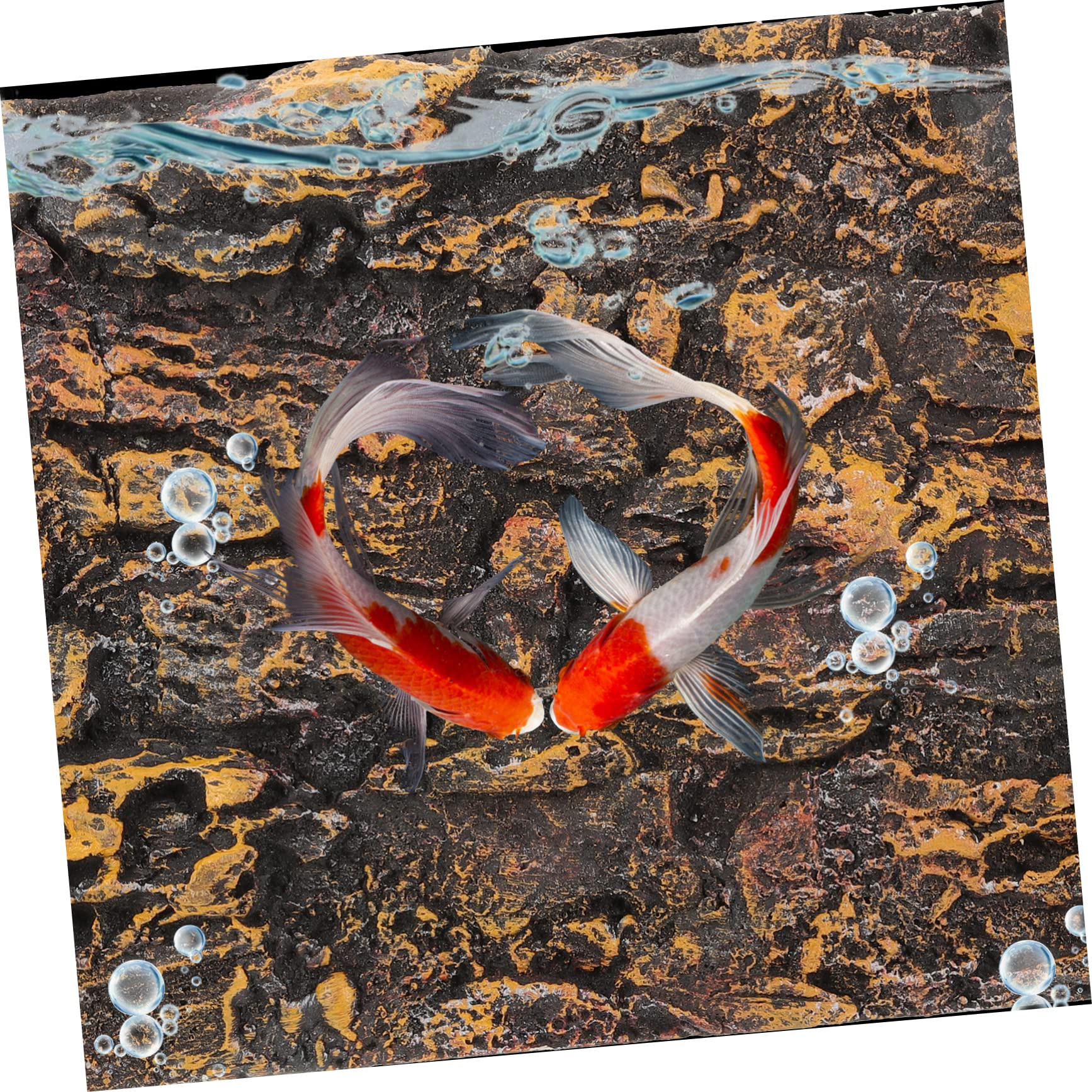 POPETPOP 10 Piezas Losa De De Fondo Tablero De Fotografía De Paisaje Fondo De Corteza De Reptil Fondo De Tanque De Serpiente Fondo De Terrario De Acuario Falso 3D Gatear PU Ladrar