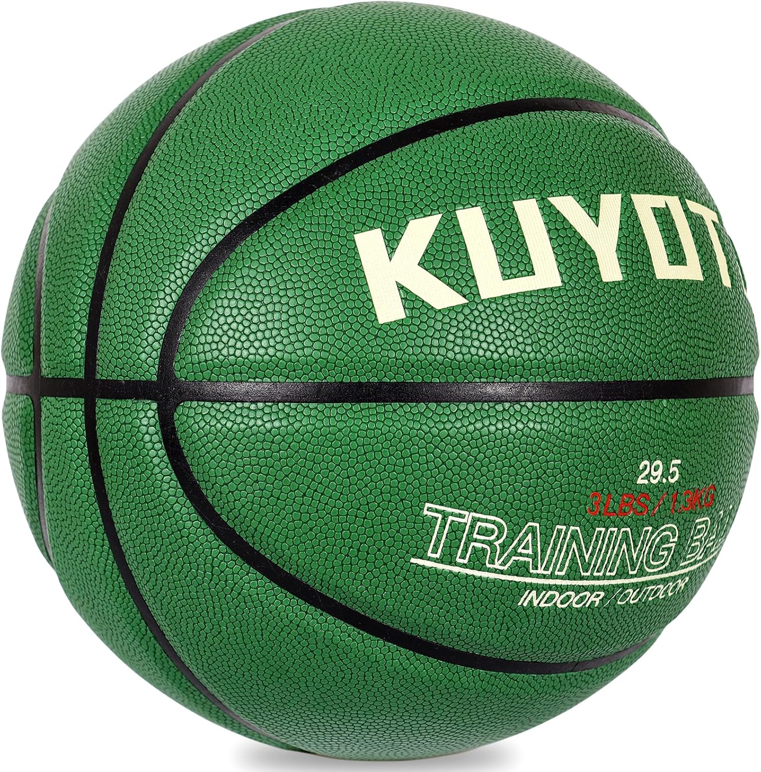 KUYOTQ 3lbs/2.2lbs Weighted Heavy Basketball 29.5/28.5" Training Size 7/6 Outdoor Basketball Equipment for Improving Ball Handling Dribbling Passing and Rebounding Skill(deflated) - Image 2