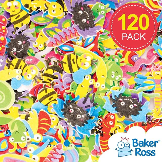Foto 2 de 7 de Baker Ross- Pegatinas de Espuma con Insectos (Pack de 120) para Que los niños Puedan diseñar, Crear y exhibir
