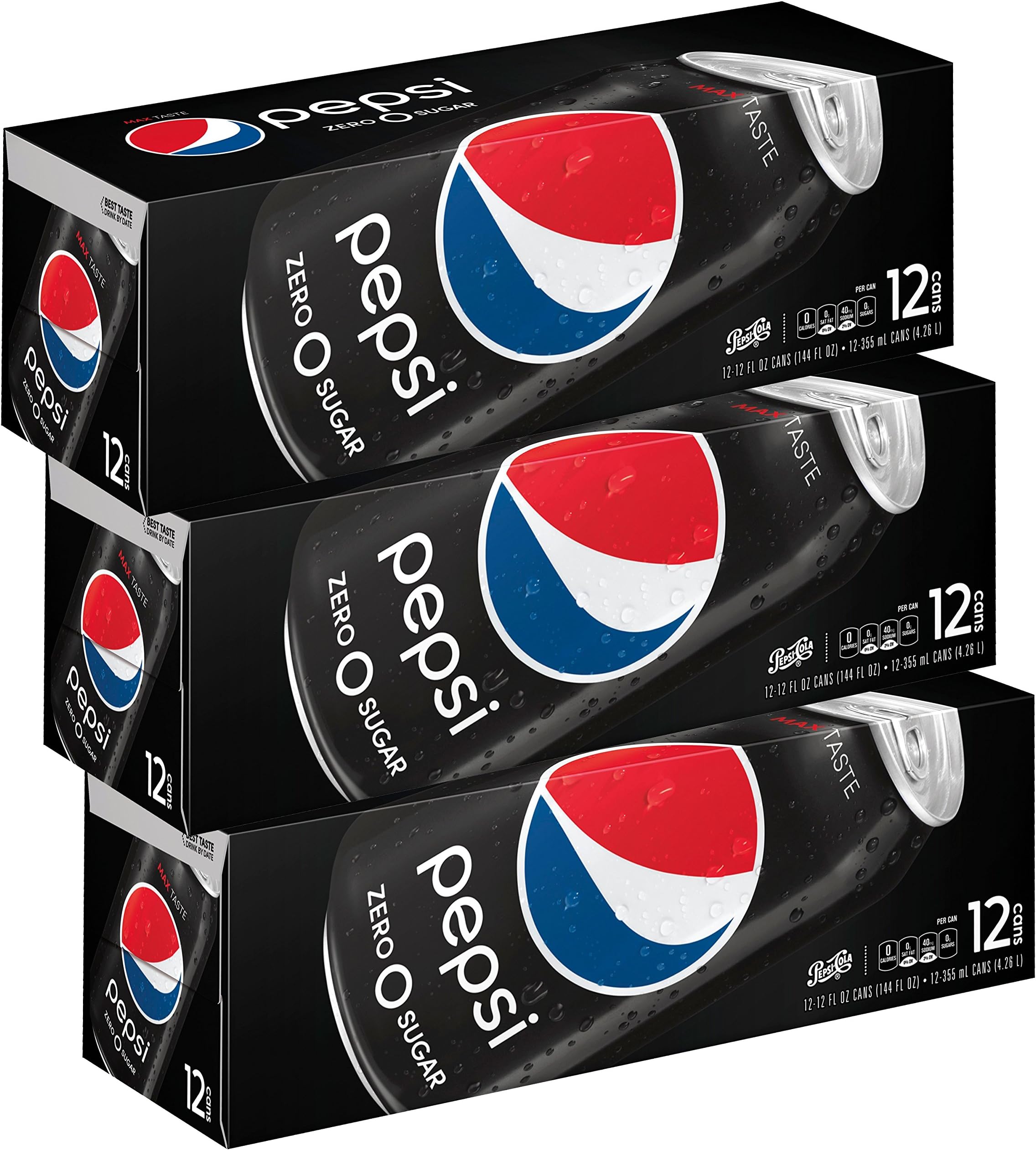 Zero Sugar Soda, Fridge Pack Bundle, 12 fl oz, 36 Cans