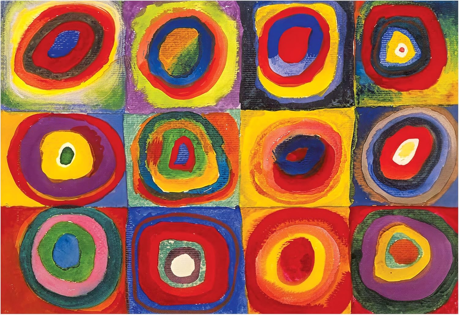RoseArt - Kodak Masters - Color Study - 2000 Piece Jigsaw Puzzle, Fine Art Puzzle Featuring Kandinsky Art for Adults
