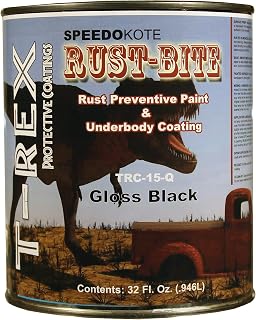 Speedokote Rust Preventive Underbody Gloss Black Paint, Quart, TRC-15-Q, Rust-BITE