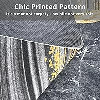 Vista 6 de MUGINYU Juego de 3 alfombras de baño de hojas verdes, diseño floral de primavera bohemio de secado rápido, plantas de eucalipto minimalista de goma