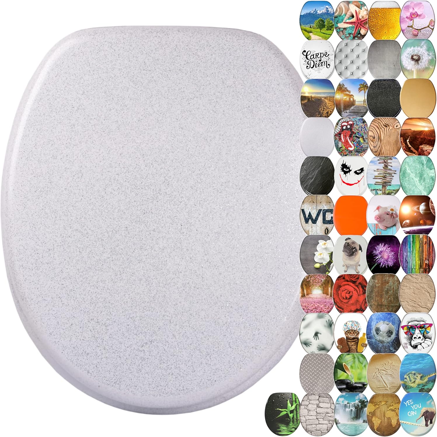 Sanilo Soft Close Toilet Seat, Wide Choice of New Toilet Seats, Stable Hinges, Easy to Mount