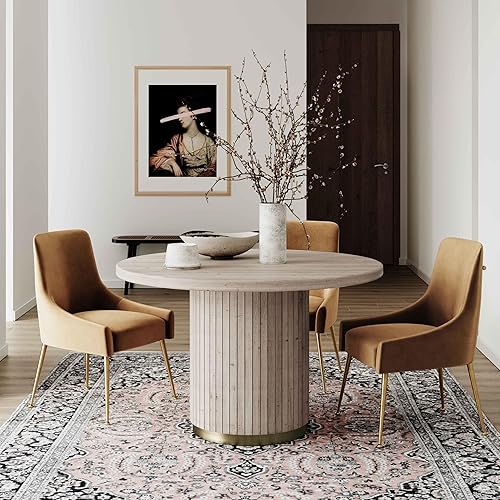 Miniatura 7 de Tov Furniture Beatrix - Silla auxiliar tapizada de terciopelo (coñac)