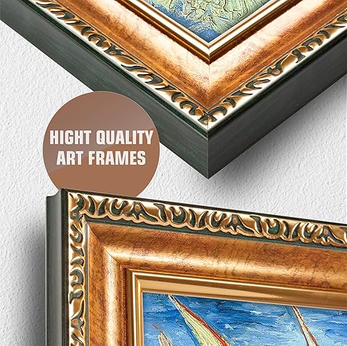 Miniatura 1242 de A&T ARTWORK The Starry Night de Vincent Van Gogh. Tamaño del marco: 36 x 30 pulgadas, tamaño de la imagen: 30 x 24 pulgadas, reproducciones clásicas