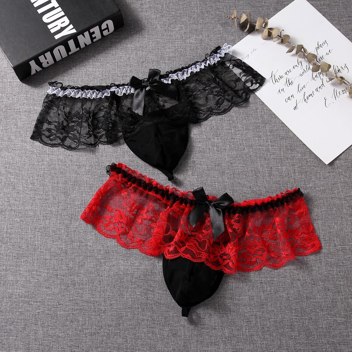 Men's Lace Panties Skirted Sissy Underwear For Men Sexy Lingerie Femboy - Image 3