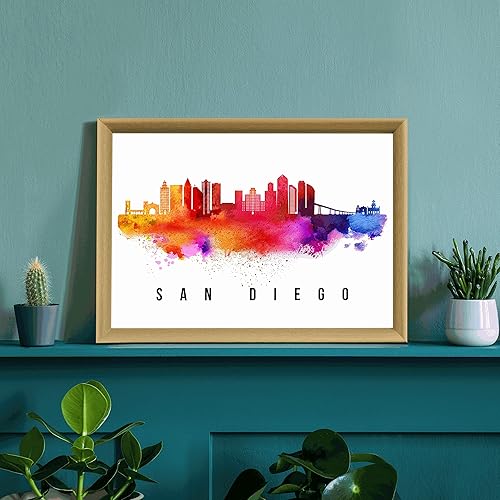 Vista 149 de Póster de Atlantic City Skyline New Jersey, pintura de paisaje urbano de Atlantic City, póster de Atlantic City New Jersey, impresión de paisaje