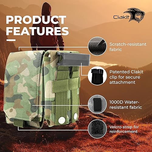 Miniatura 13 de Bolsa con correa para smartphone, accesorios para mochilas para excursionistas, viajeros y estudiantes y pasajeros interurbanos. Negro -,Verde