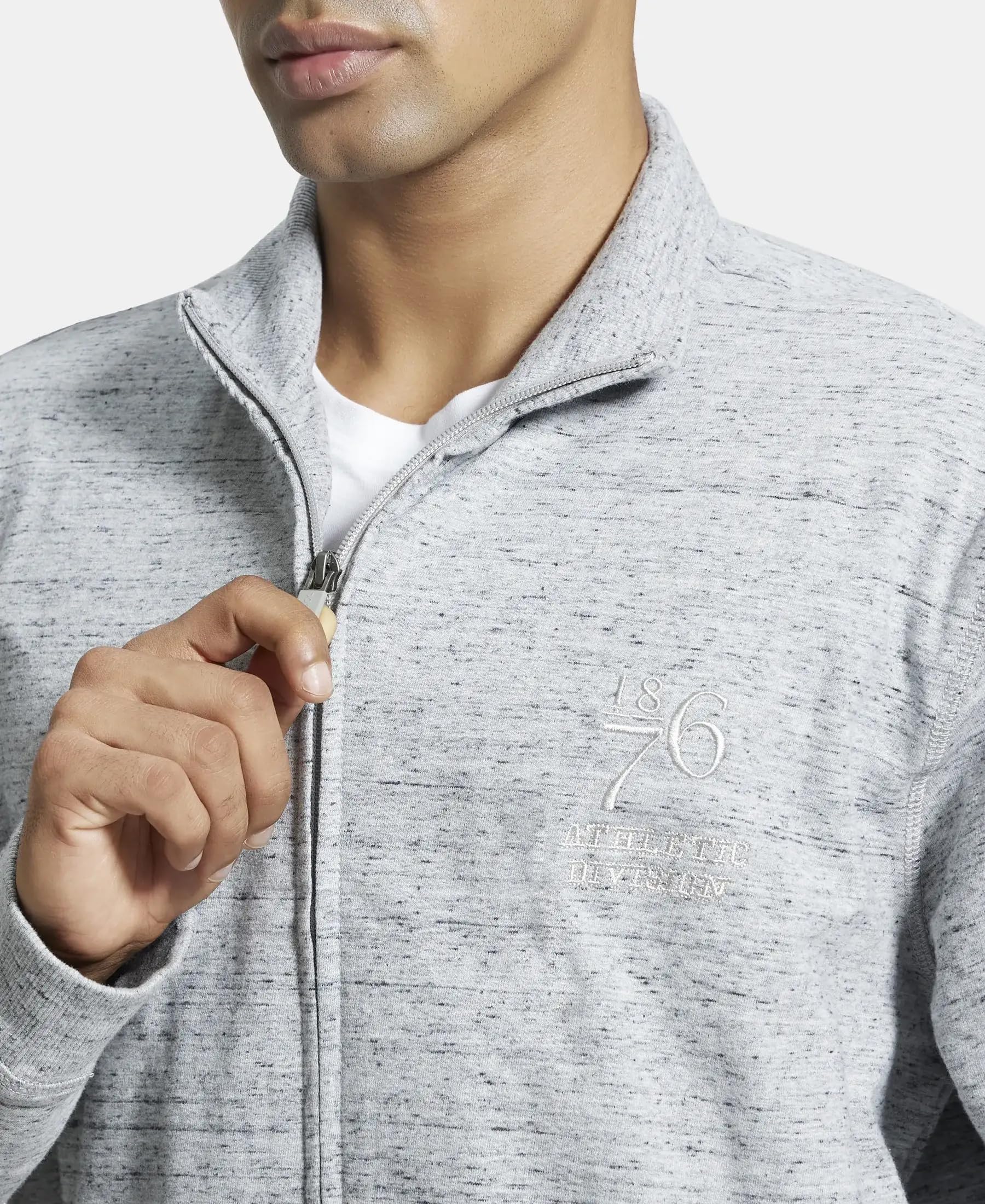 Jockey Men's Track Jacket (2730-01_Grey Snow Melange_M) 4
