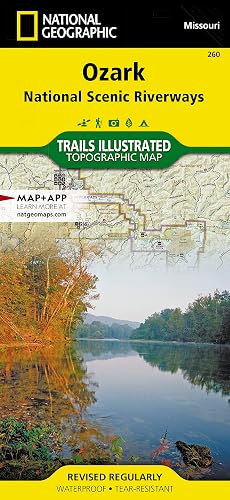 Ozark National Scenic Riverways Map (National Geographic Trails Illustrated Map, 260)