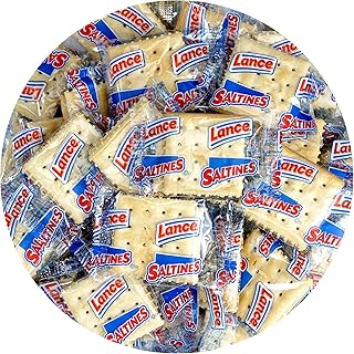 Saltine Crackers, 100 Pack Individually Wrapped Cracker, Single Serve, Low Sodium, The Hampton Popcorn & Candy Company