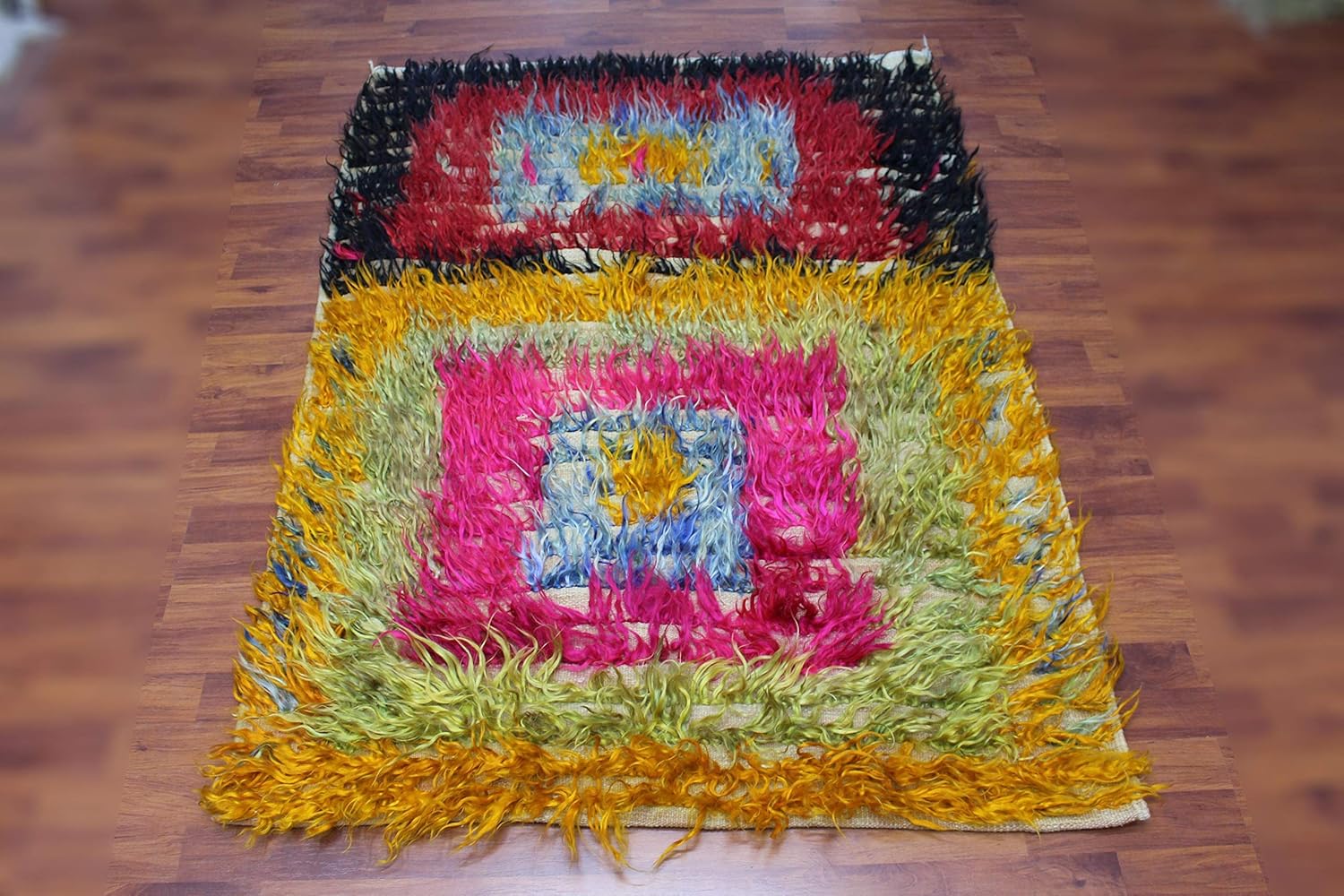 Anatolian Rustic Rug 4.11x3.5 feet Handmade Products