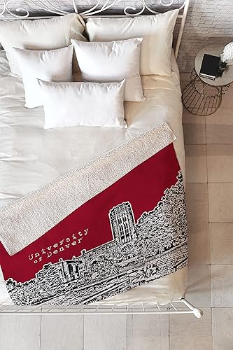 Deny Designs Manta polar 2021, 50.0 x 59.8in, Bird Ave University of Denver Rojo