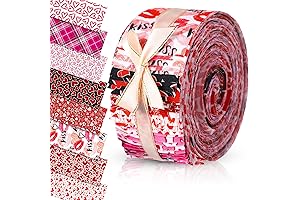 Premium Valentine's Day Fabric: Craft Quilting Strips for Joyous Creations