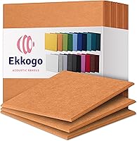 Vista 104 de Paneles insonorizantes de alta densidad para pared, forma hexagonal, paquete de 12 unidades de 14" x 12.1" x 0.4", color naranja de los años 70 70'S