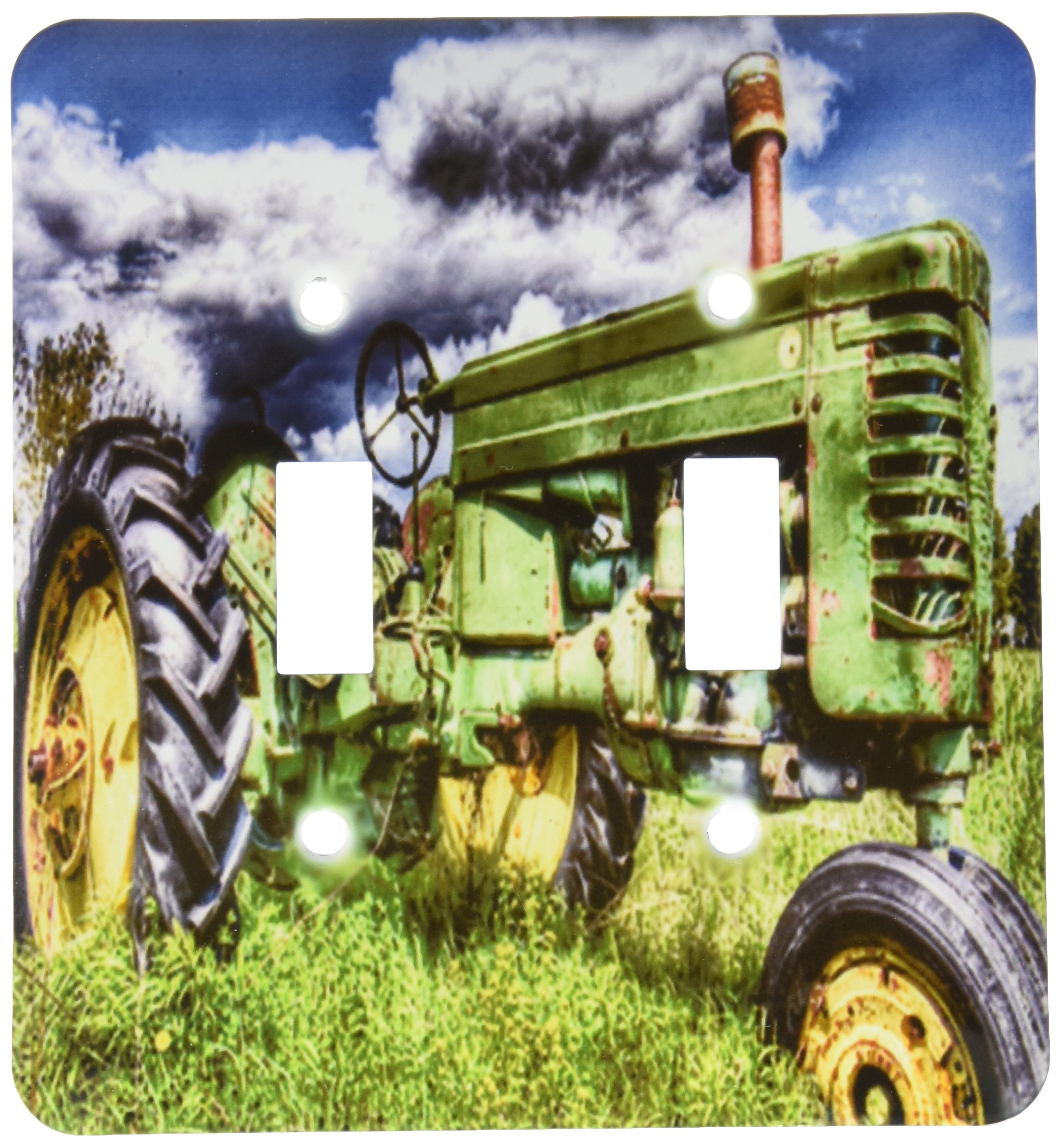 Double interrupteur à bascule tracteur agricole 3dRose LSP_128779_2 pour déco murale