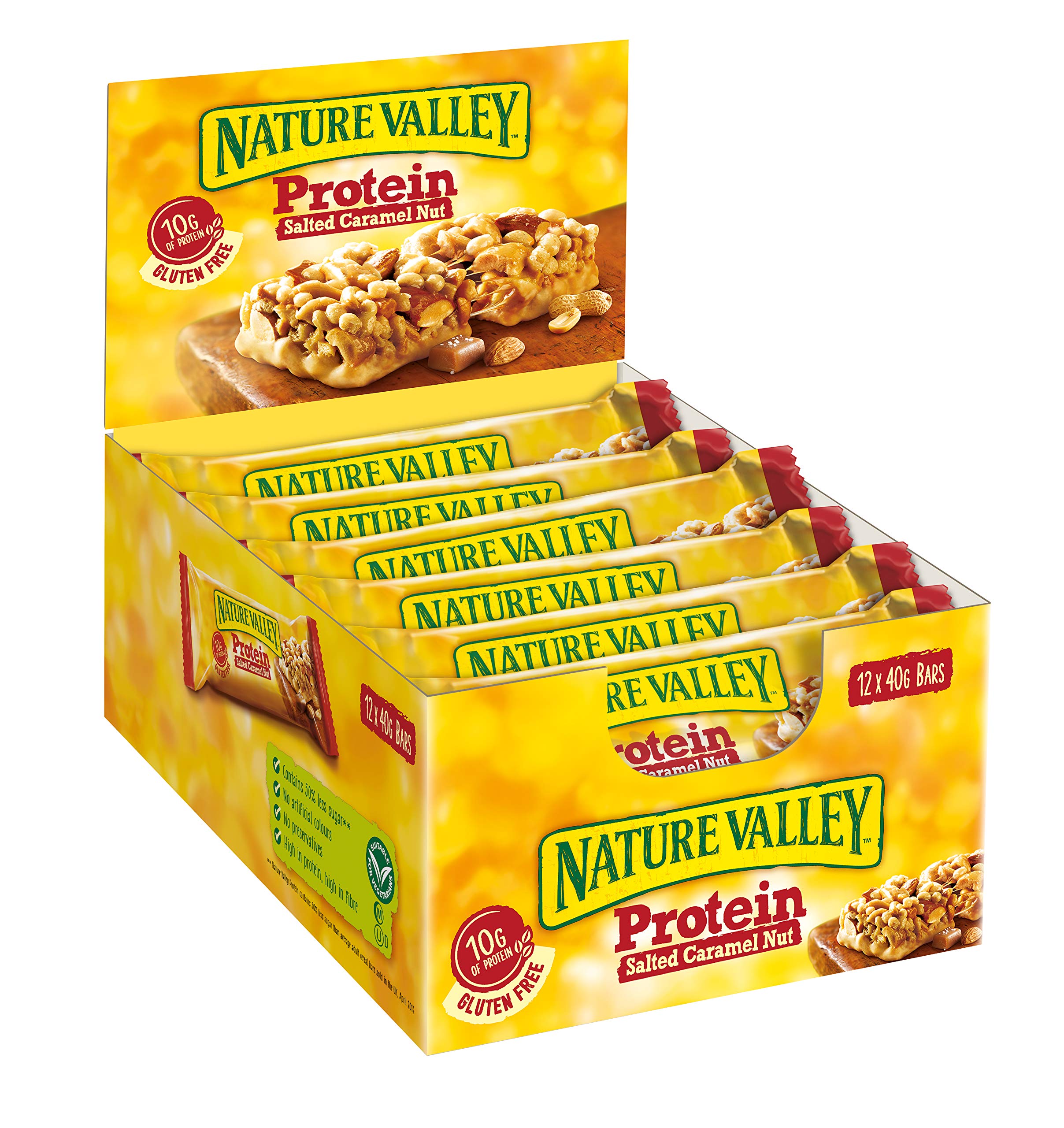 Nature Valley Salted Caramel Nut - Caramello Salato - Gluten Free 12x40gr