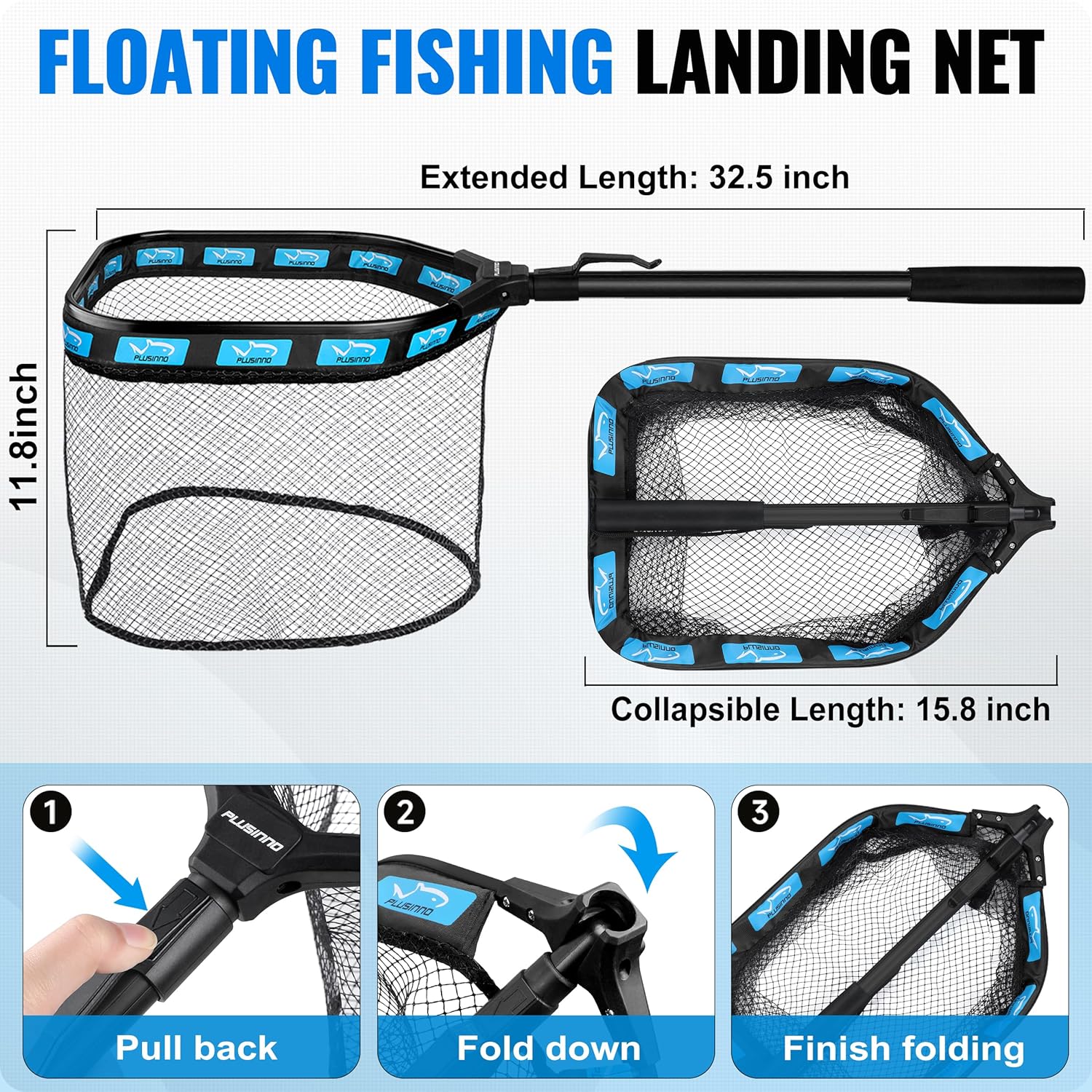 PLUSINNO Fishing Gear,Full Fishing kit Include Fishing Rod and Reel Combo, Tackle Box with Fishing Lures, Fishing Accessories, Fishing Pliers,Fishing Gifts for Men with Fishing Tool Kit